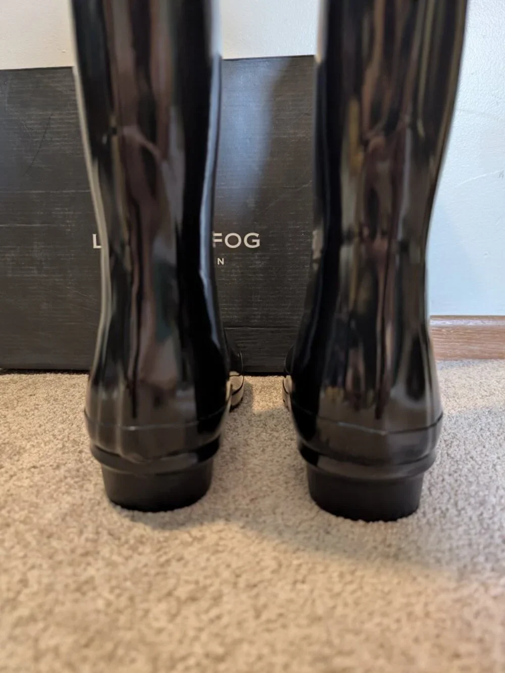 NWT London Fog rain boots Thames black size 10